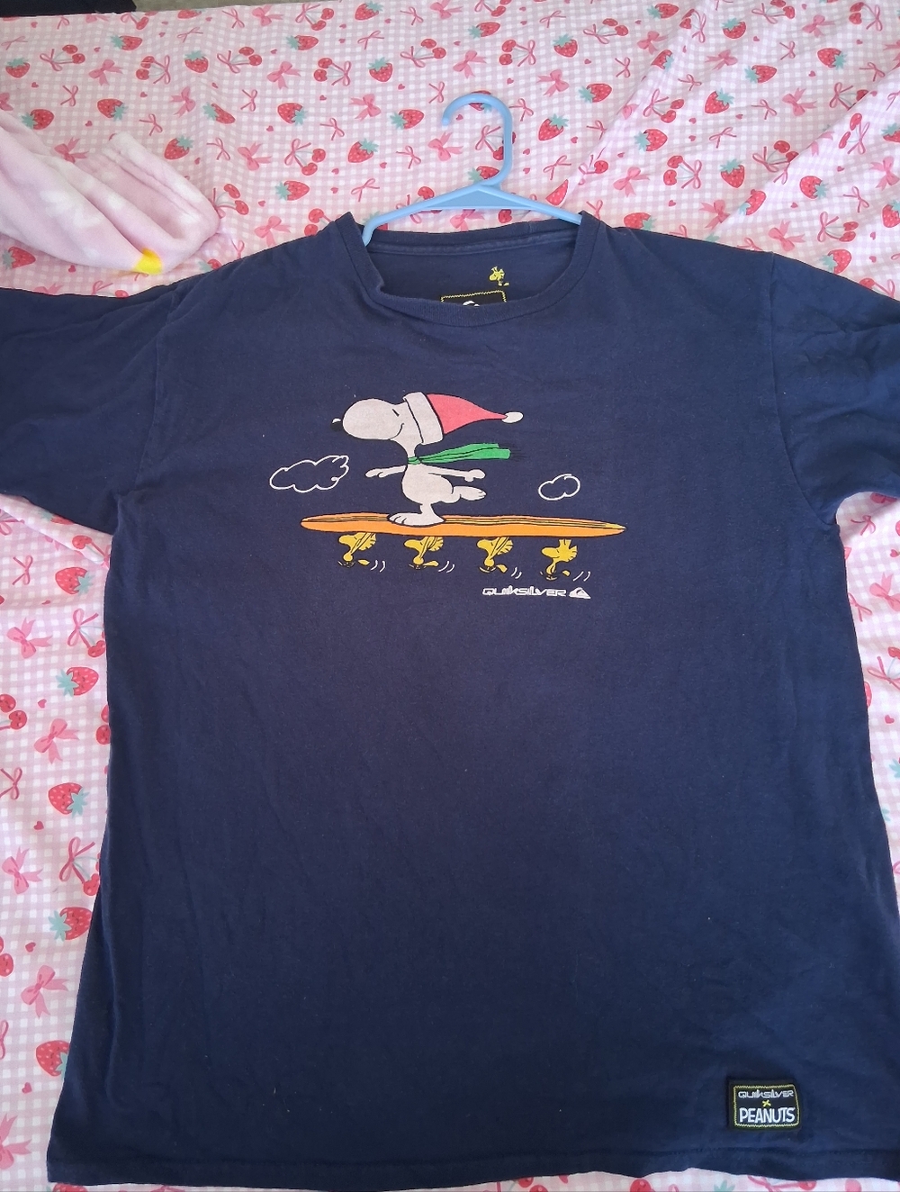 Quiksilver x Peanuts Navy Snoopy Surf Graphic Tee M
